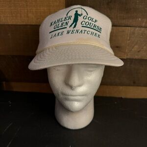 Kahler Glen Golf Course Lake Wenatchee‎ Vintage White Trucker Hat